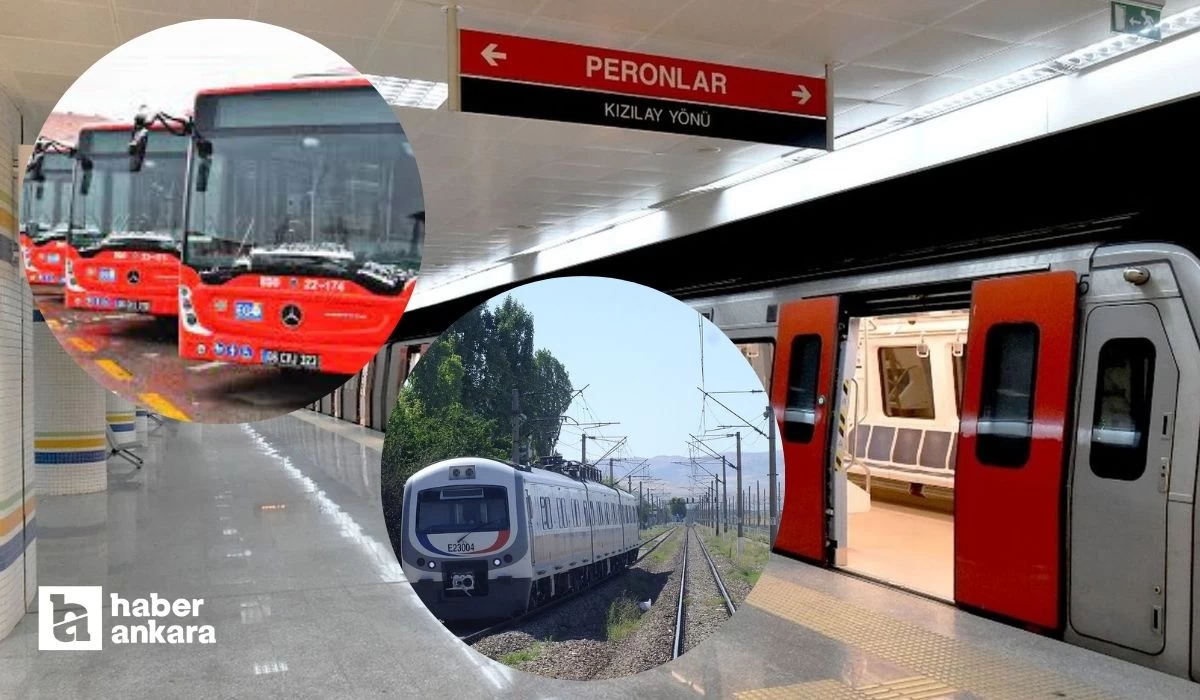 1 Ocak Pazartesi Ankara'da toplu taşıma ücretsiz mi? Metro, Ankaray, Başkentray, EGO otobüsleri ücretsiz mi?