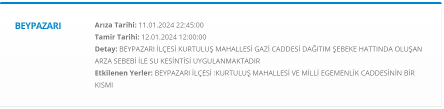 Ankaralılar dikkat kesinti az önce başladı! 3 ilçe büyük ölçüde etkilenecek