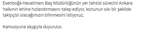 ABB’den Esenboğa Havalimanı-Ankara merkez arası yolcu taşımacılığı hakkında açıklama - Resim : 3