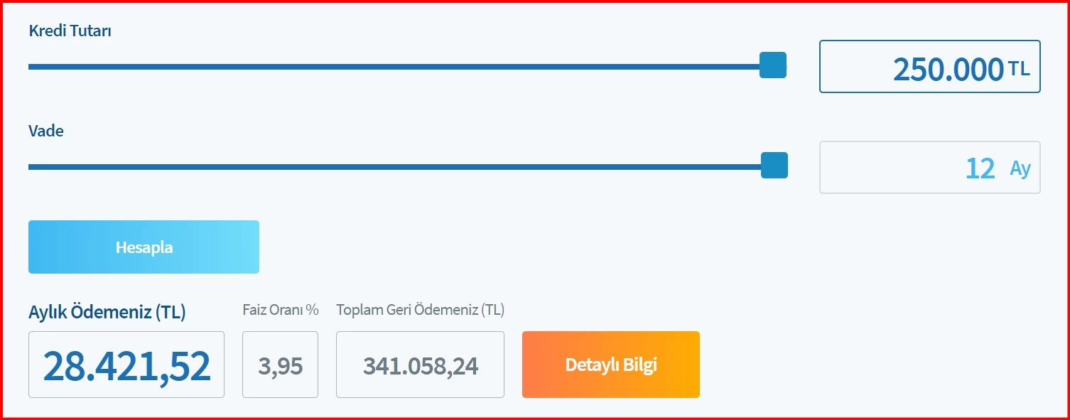 Halkbank limit yükseltti! 250.000 TL ihtiyaç kredisi taksit tablosu yayınlandı!