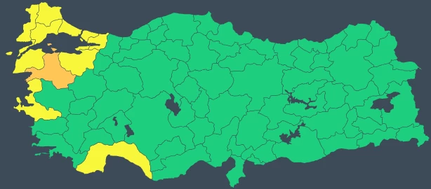 Fırtınalı havaya hazırlıklı olun! Meteoroloji 11 il için sarı ve turuncu kodlu uyarıda bulundu