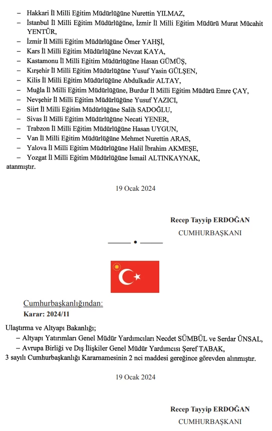 Resmi Gazete'de Cumhurbaşkanı imzası ile yayımlandı! Ankara'nın İl Milli Eğitim Müdürü değişti - Resim : 2