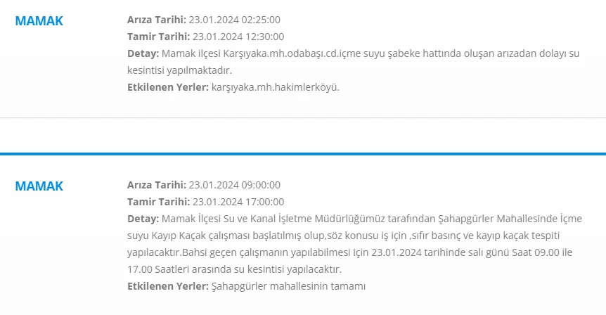 Ankara'nın o ilçesinde yaşayanlar dikkat! Gece saatlerinde uyarı yapıldı saat 17.00'a kadar olmayacak