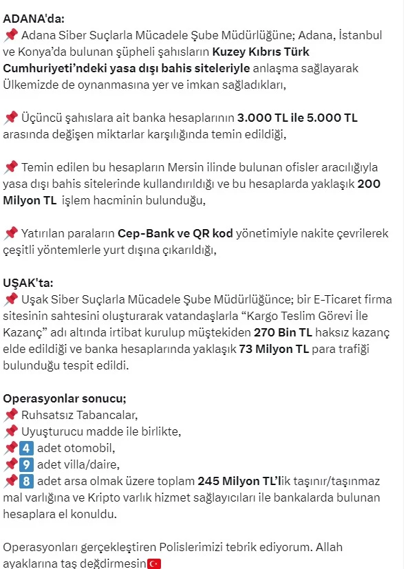 Bakan Yerlikaya açıkladı! Ankara ve 24 ilde yasadışı bahis operasyonu düzenlendi - Resim : 2