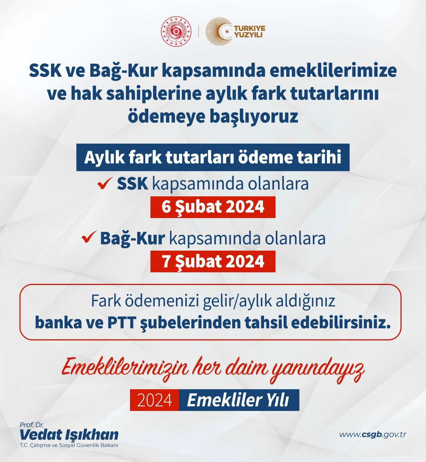 Bakan emekliler için bizzat duyurdu! SSK BAĞKUR emekli maaş farkı ödemesi o tarihlere yapılacak - Resim : 2