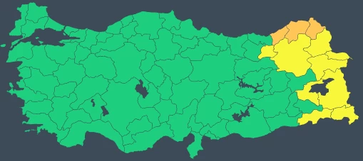 Meteoroloji'den 12 il için sarı ve turuncu kodlu uyarı geldi!