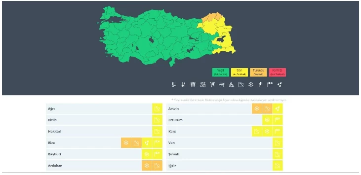 12 ilde alarm verildi kuvvetli kar yağışı başlayacak! Sarı ve turuncu kodlu uyarılar geçildi geliyor gelmekte olan