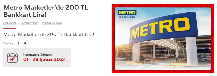 Metro Marketler'den alışveriş yapan herkese güzel haber! Hediye para verilecek