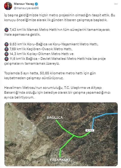 ABB Başkanı Yavaş'tan Mamak Metro Hattı açıklaması! Gün kaybetmeden çalışmayı sürdürüyoruz