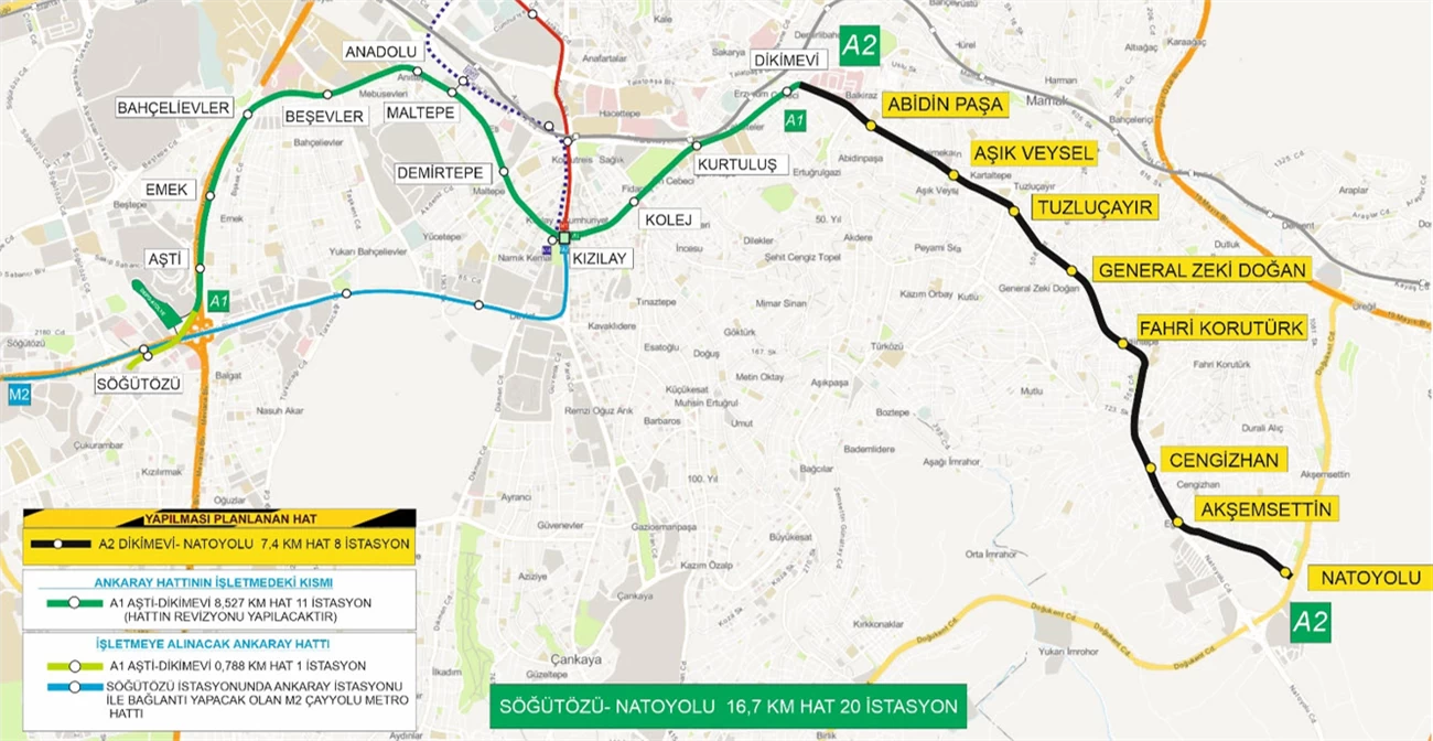 ABB 5 yeni metro hattı için çalışmaların sürdüğünü açıkladı - Resim : 2