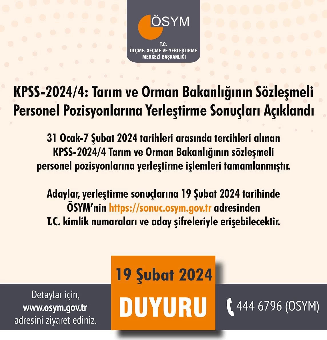 KPSS 2024/4 Yerleştirme sonuçları açıklandı mı? KPSS sonuç sorgulama ekranı