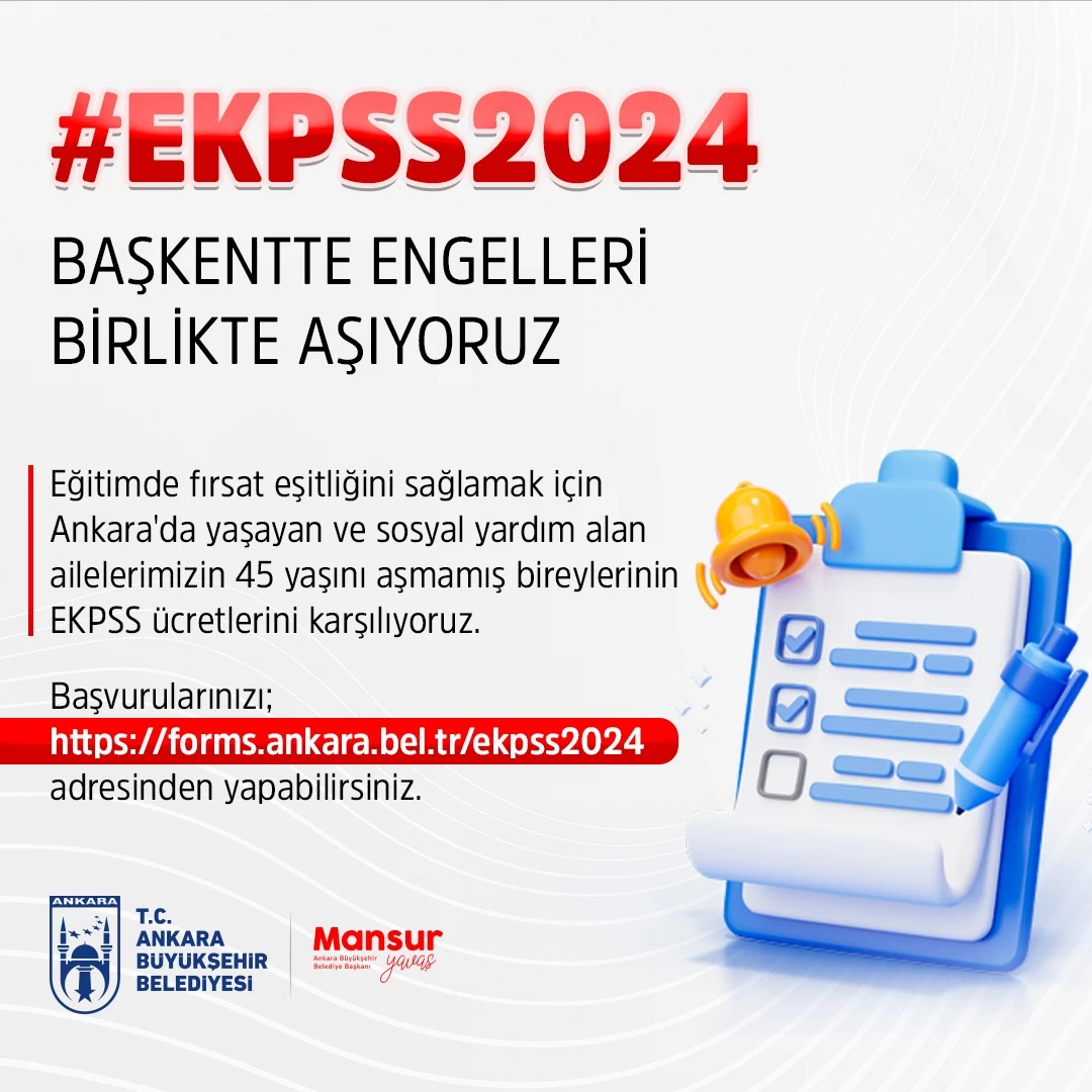 Ankara Büyükşehir Belediyesi engelli vatandaşların KPSS sınav ücretini karşılayacak!