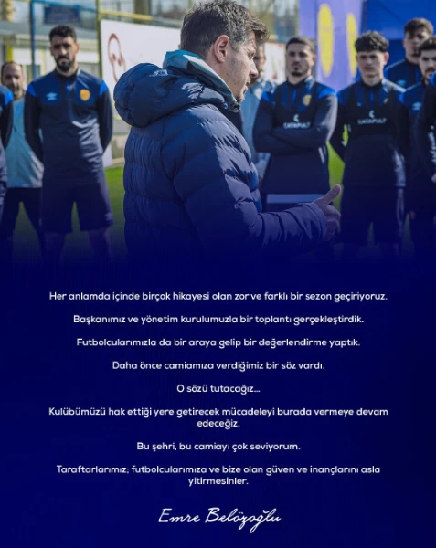 Emre Belözoğlu'ndan Ankaragücü'nden istifa etmeyeceğini duyurdu!