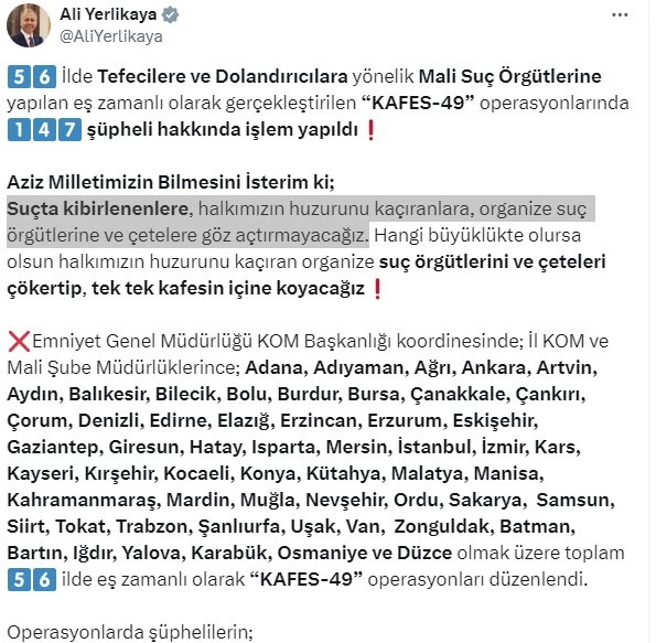 Ankara'da tefeci operasyonu! 147 kişi yakalandı