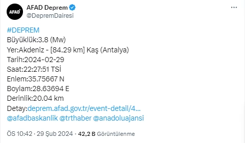 Naci Görür uyarmıştı! AFAD o ilde 3,8 büyüklüğünde deprem olduğunu duyurdu