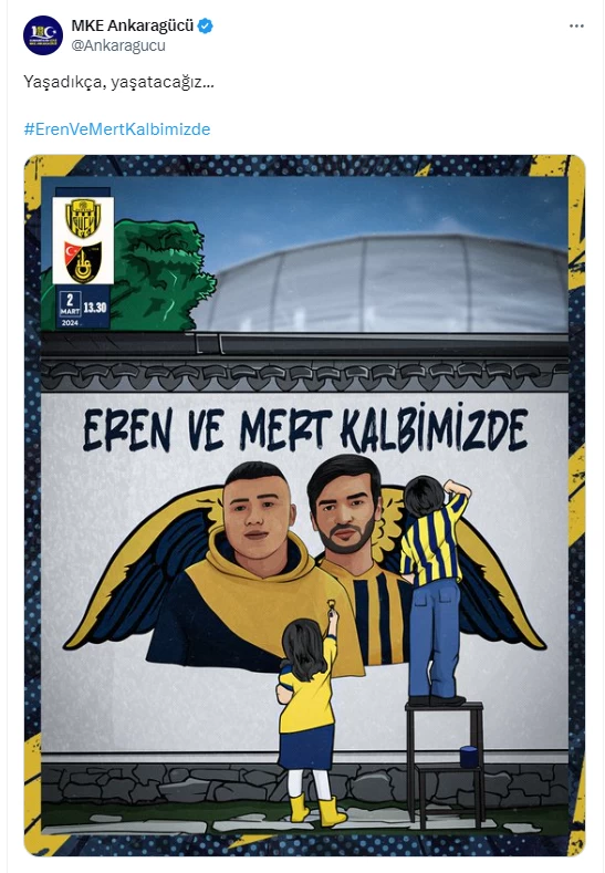 Ankaragücü Mert ve Eren'i unutmadı!