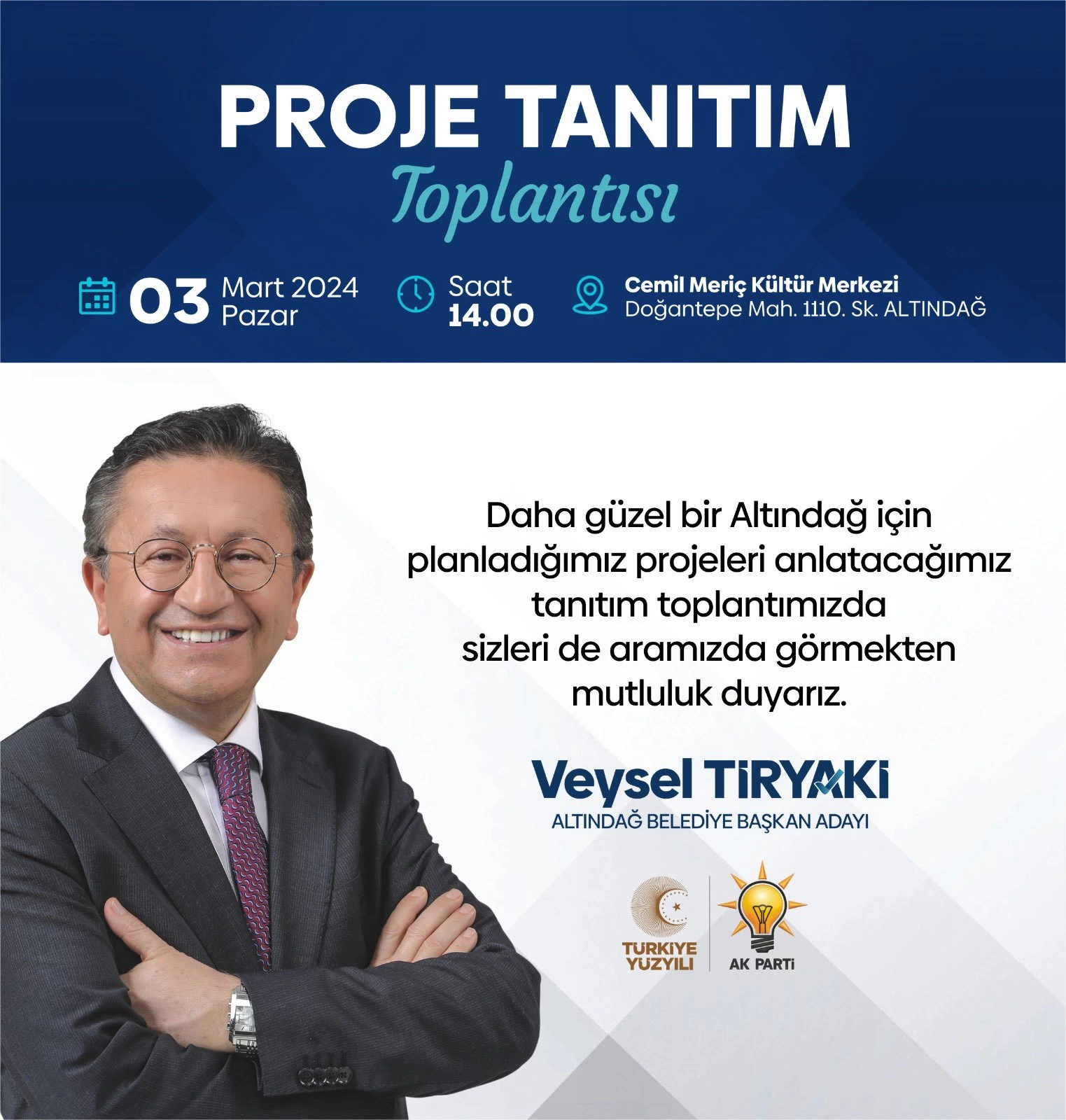 AK Parti Altındağ ve Sincan proje tanıtım toplantıları bugün yapılacak