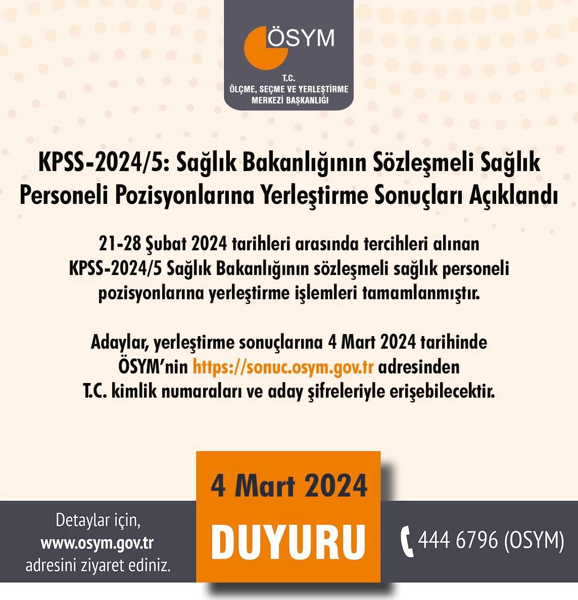 KPSS 2024/5 yerleştirme sonuçları açıklandı! 27 Bin sözleşmeli sağlık personeli ataması yapılıyor