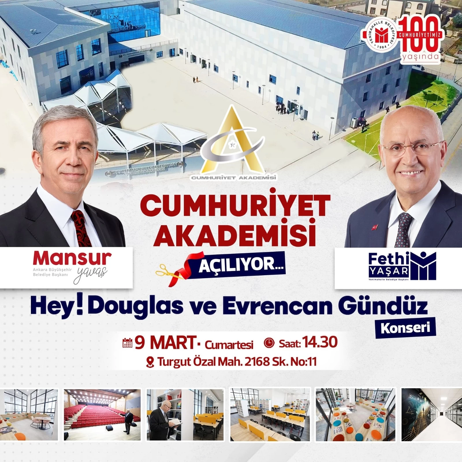 Yenimahalle Cumhuriyet Akademisi'nin açılışı Hey Douglas ve Evrencan Gündüz konseri ile yapılacak! - Resim : 2