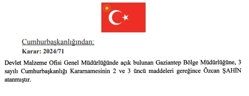 9 Mart tarihli Cumhurbaşkanlığı atama kararları Resmi Gazete'de yayımlandı! - Resim : 5