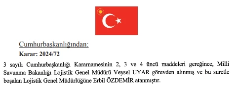 9 Mart tarihli Cumhurbaşkanlığı atama kararları Resmi Gazete'de yayımlandı! - Resim : 6