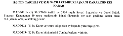 Genel Sağlık Sigortası Kanununda uygulanan gecikme cezası yüzde 3 oldu! - Resim : 2