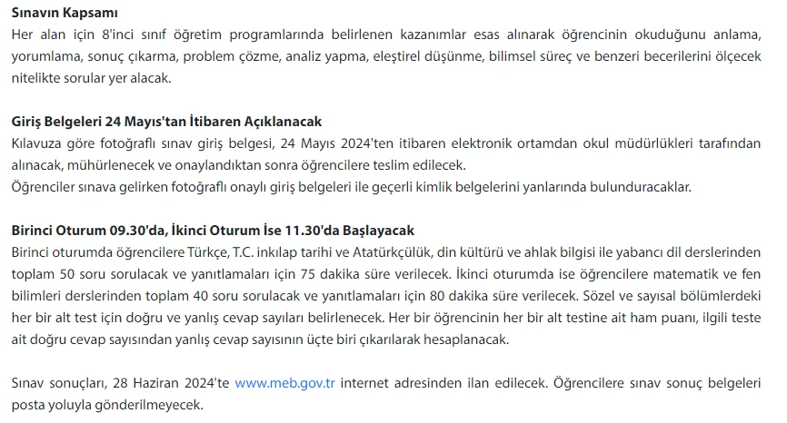 MEB duyurdu! 2024 LGS başvuruları alınmaya başladı! - Resim : 2