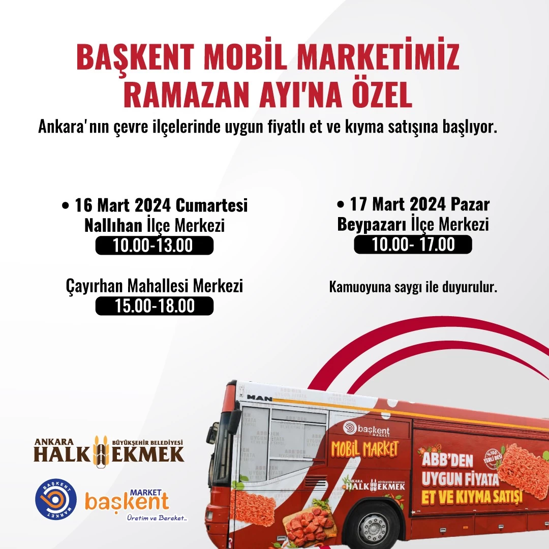 Ankara Halk Ekmek duyurdu! Başkent Mobil Market ilçelerde et ve kıyma satışına başlayacak! - Resim : 4