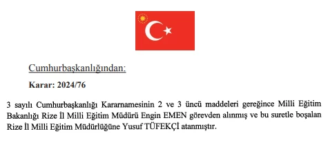 19 Mart tarihli Cumhurbaşkanlığı atama kararları Resmi Gazete'de yayımlandı! - Resim : 3