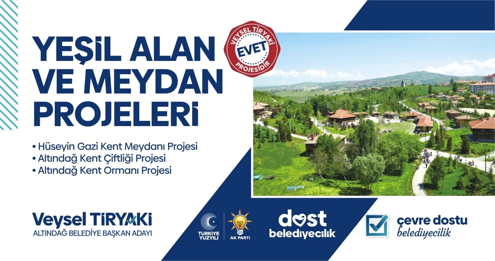 AK Parti Altındağ Belediye Başkan Adayı Veysel Tiryaki 3 büyük yeşil alan projesini duyurdu