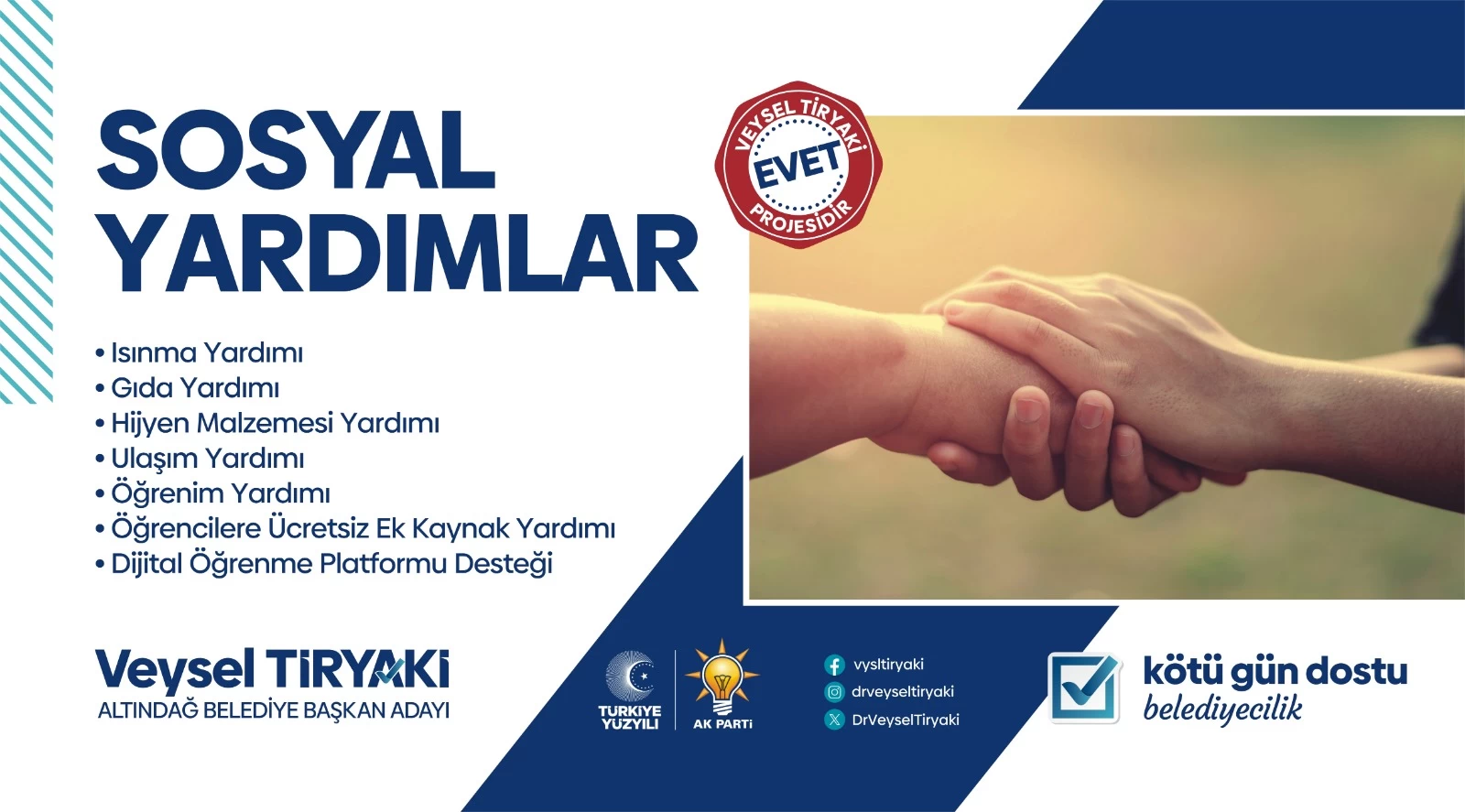 AK Parti Altındağ Belediye Başkan Adayı Veysel Tiryaki sosyal yardım vaatlerini açıkladı