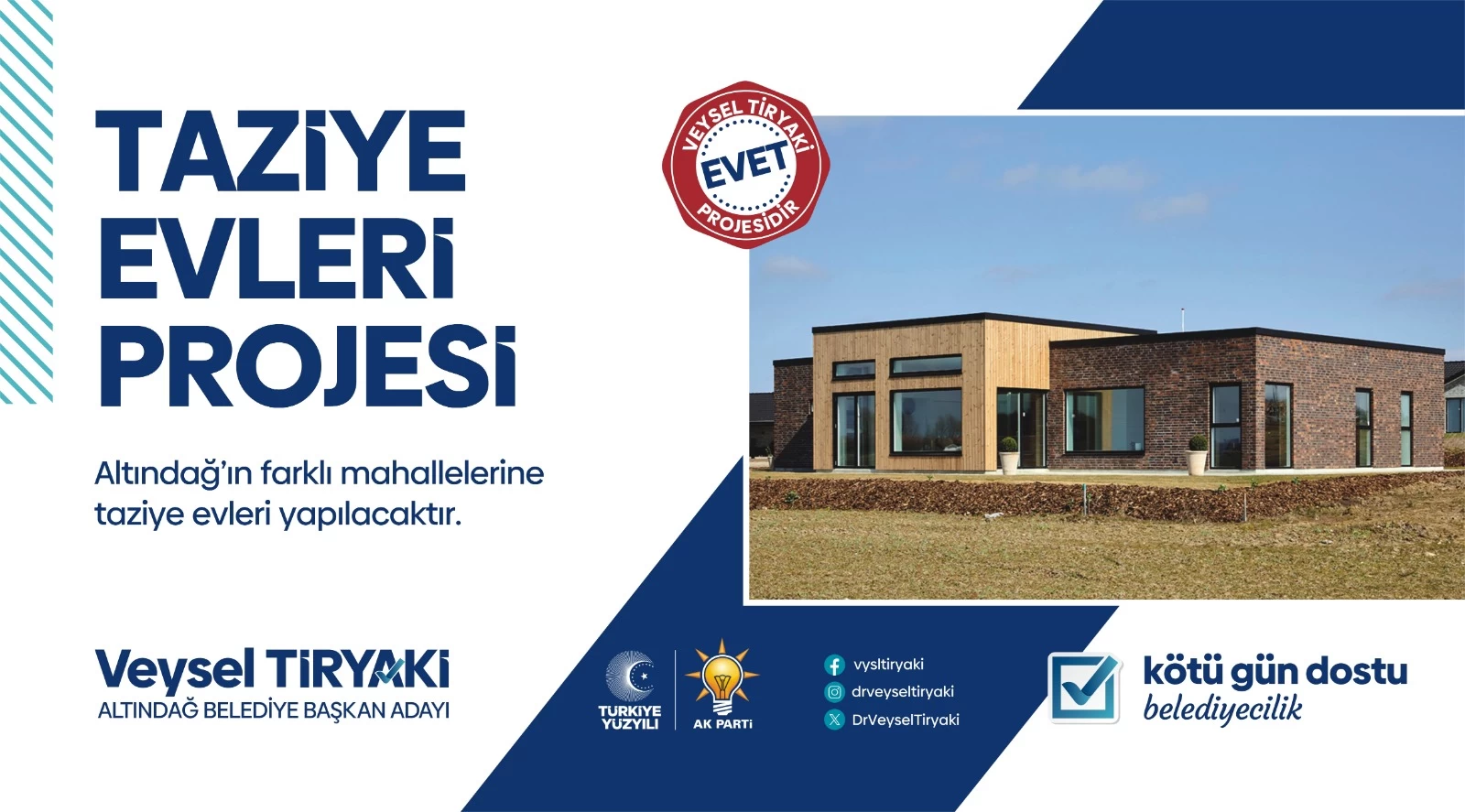 Altındağ Belediye Başkan Adayı Veysel Tiryaki vatandaşların özel günlerinde kullanacağı yer projelerini duyurdu!