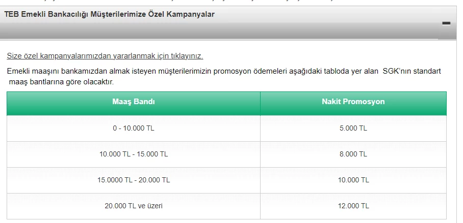 TEB'den emekliye 12 bin TL promosyon kampanyası! 30 Nisan'a kadar başvuru hakkı var