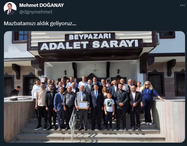 Güdül Belediye Başkanı Mehmet Doğanay mazbatasını alarak göreve başladı - Resim : 2