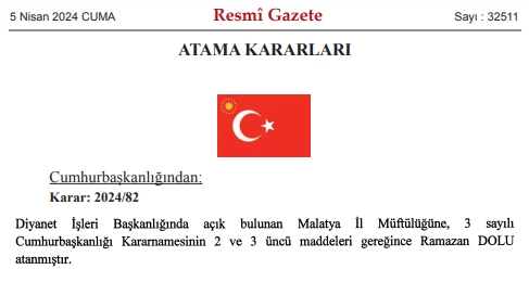 5 Nisan tarihli Cumhurbaşkanlığı atama kararları Resmi Gazete'de yayımlandı!