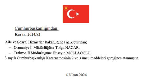 5 Nisan tarihli Cumhurbaşkanlığı atama kararları Resmi Gazete'de yayımlandı! - Resim : 2