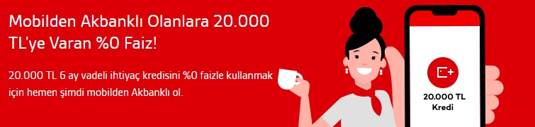 Akbank faizsiz 20 bin TL ihtiyaç kredisi kampanyasını başlattı! Başvuru için son 2 gün