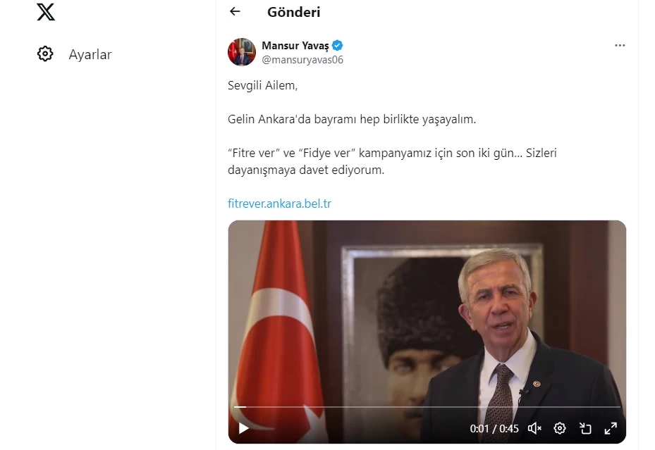 ABB Başkanı Yavaş'tan Fitre Ver ve Fidye Ver kampanyasına ilişkin Ankaralılara çağrı! - Resim : 2