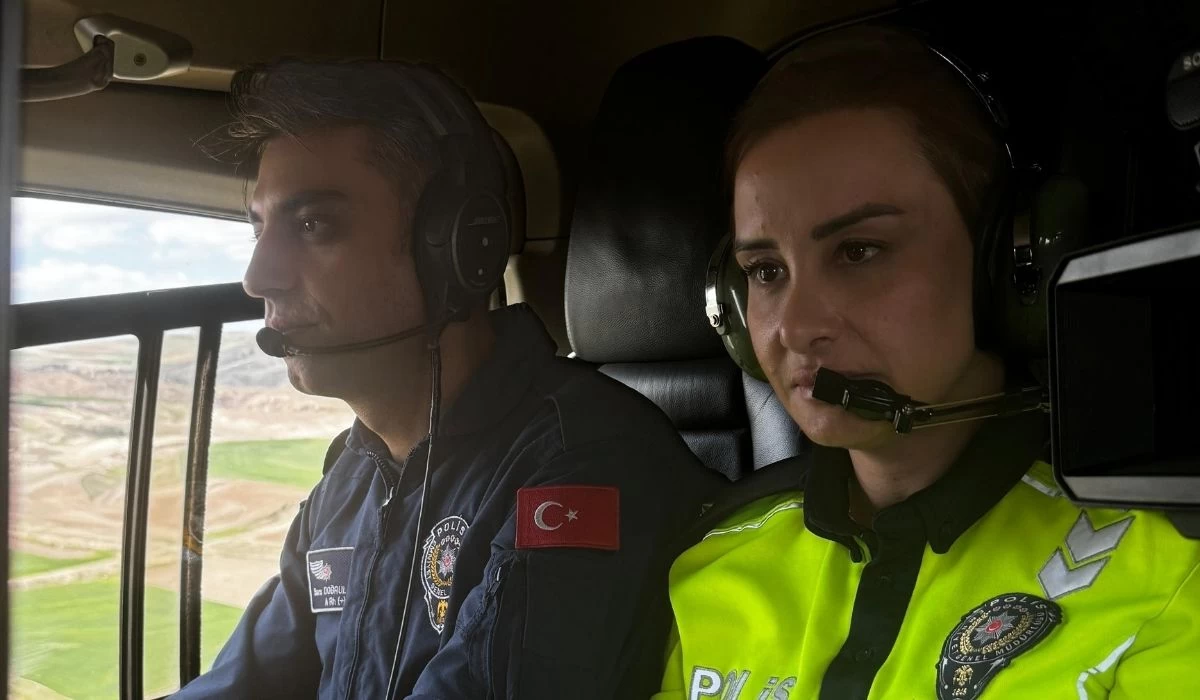 Bayram tatilinin son gününde Ankara'da trafik yoğunluğu helikopterle denetlendi!