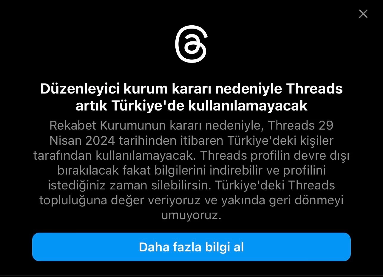 Rekabet Kurulu gerekçe gösterildi! Meta, Türkiye'de Threads uygulamasını kapatacak - Resim : 2