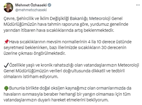 Türkiye yanıyor resmen nefes alamayacaksınız! Bizzat bakan uyardı sıcaklık 10 derece birden artacak - Resim : 2