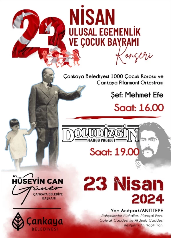 Çankaya Belediyesi 23 Nisan Ulusal Egemenlik ve Çocuk Bayramı kutlama programını duyurdu! - Resim : 4