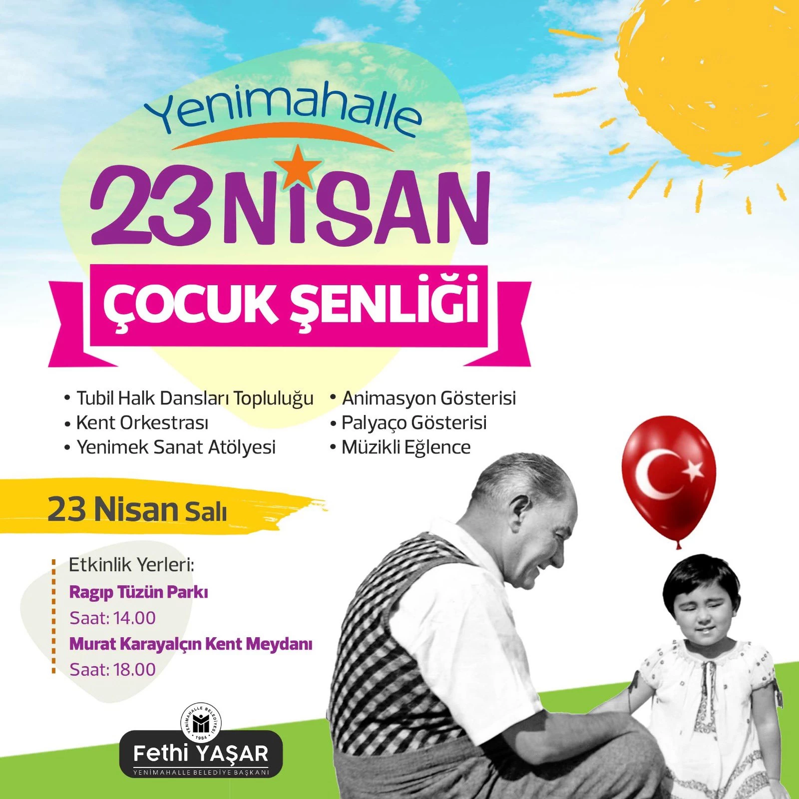 Yenimahalle Belediyesi 23 Nisan çocuk şenliği programını açıkladı