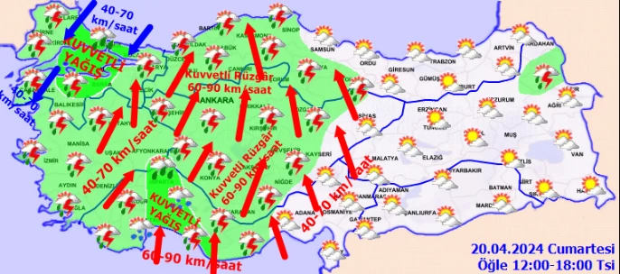 Meteoroloji'den Ankara dahil 45 il için sarı kodlu sağanak ve fırtına uyarısı! - Resim : 3