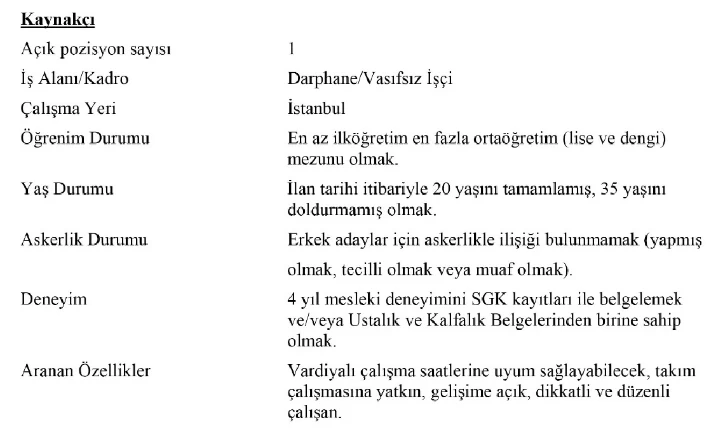 Darphane ve Damga Matbaası Genel Müdürlüğü 25 işçi alımı yapacağını duyurdu! - Resim : 4