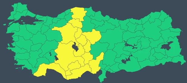 Meteoroloji Ankara dahil 14 il için sarı kodlu gök gürültülü sağanak yağış uyarısında bulundu!