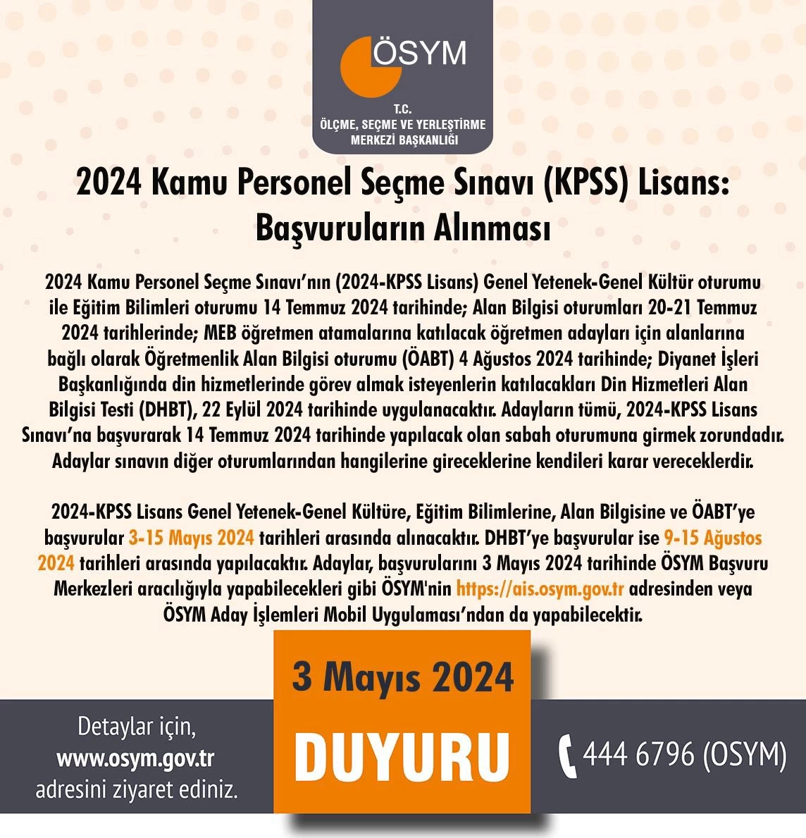 KPSS 2024 Lisans Başvuruları başladı mı? KPSS 2024 başvuru ekranı