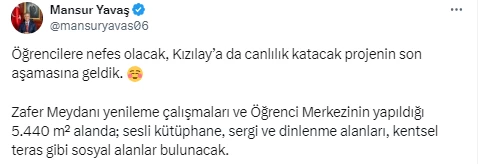 Ankara Büyükşehir Belediyesi Zafer Meydanı çalışmalarında sona yaklaştı