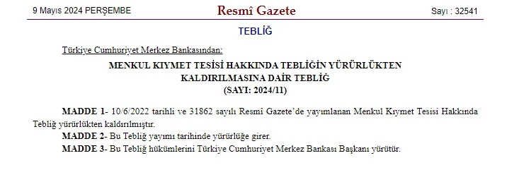 TCMB duyurdu! Menkul kıymet tesisine ilişkin düzenleme yürürlükten kaldırıldı - Resim : 2