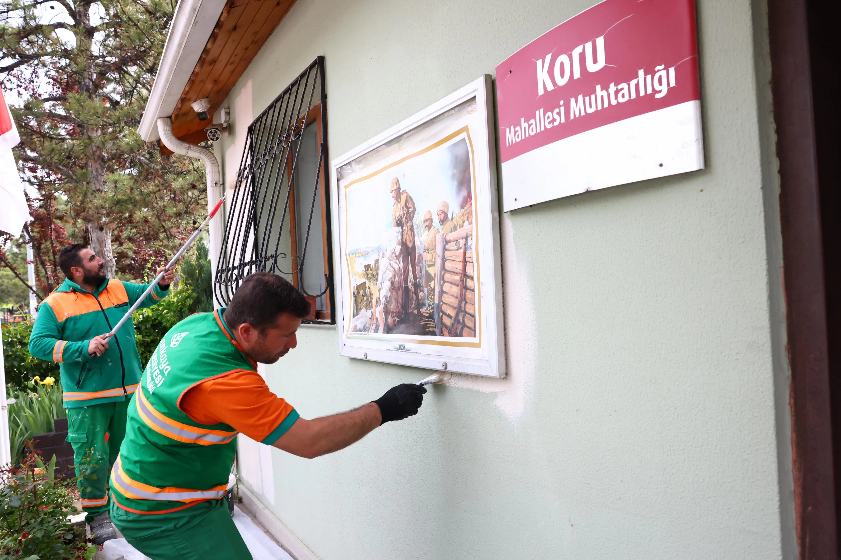 Çankaya Belediyesi muhtarlık binalarında bakım, onarım ve yenileme çalışmaları yapıyor